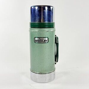 Vintage Stanley 16oz Green Vacuum Insulated Stainless Steel Thermos Bottle